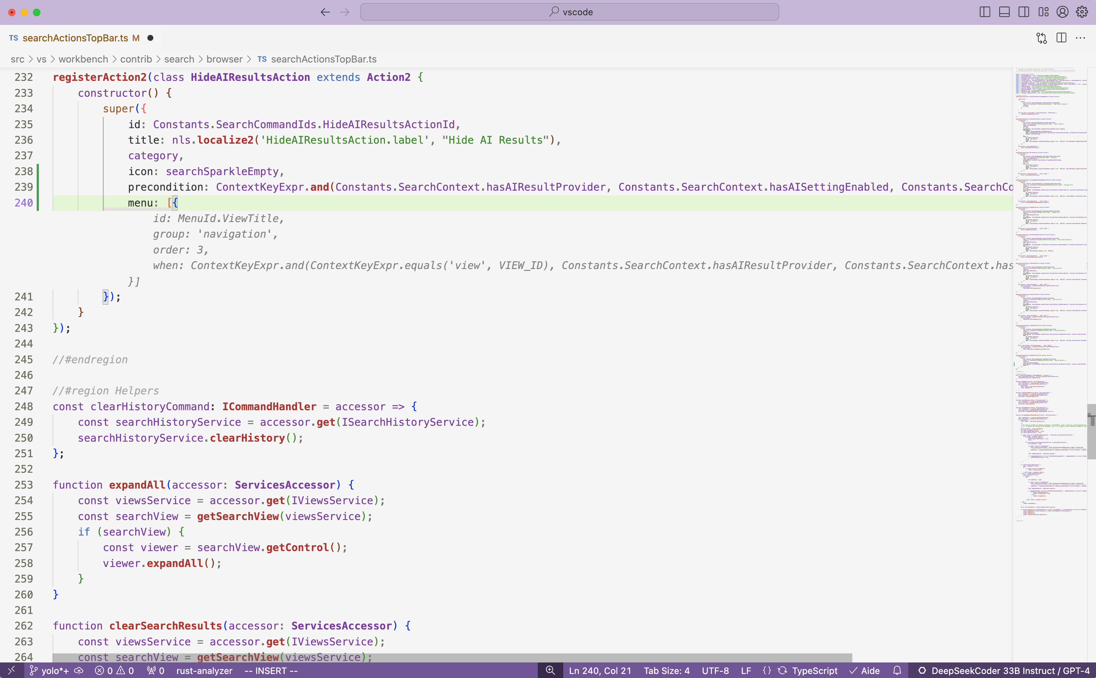 Inline completion